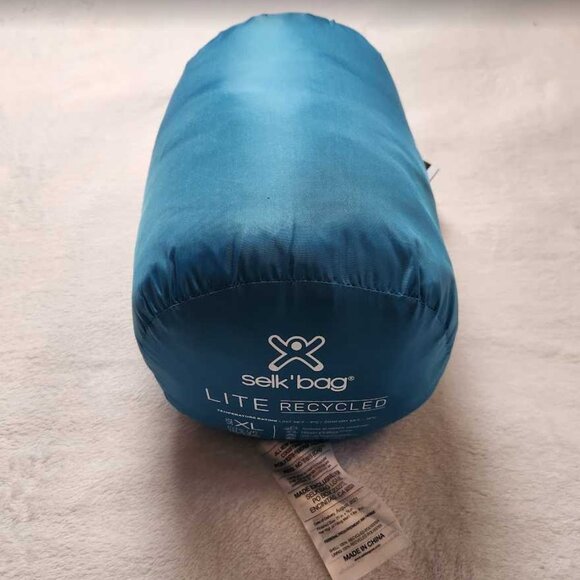 New Adult XL Selk'Bag Lite recycled wearable sleeping bag in Teal Sunlight - Picture 3 of 7